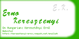 erno keresztenyi business card